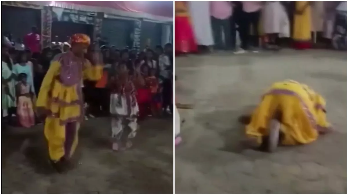 बेटे के साथ नाचते समय अचानक जमीन पर गिरे गरबा किंग, मौत का दिल दहला देने वाला Video वायरल बेटे के साथ नाचते समय अचानक जमीन पर गिरे गरबा किंग, मौत का दिल दहला देने वाला Video वायरल